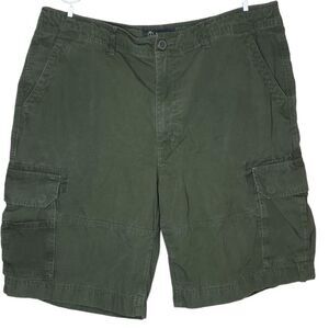 AIGLE Men’s Sz 38 Green Rugged Utility Tactical Cargo Multi Pocket Shorts